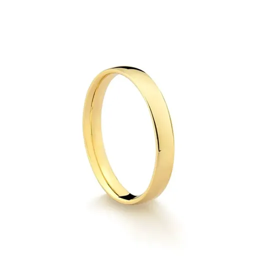 Aliança Ouro 18K Tradicional Lisa 3mm