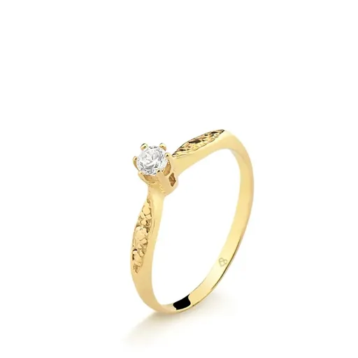 Solitário Ouro 18K Diamante Natural
